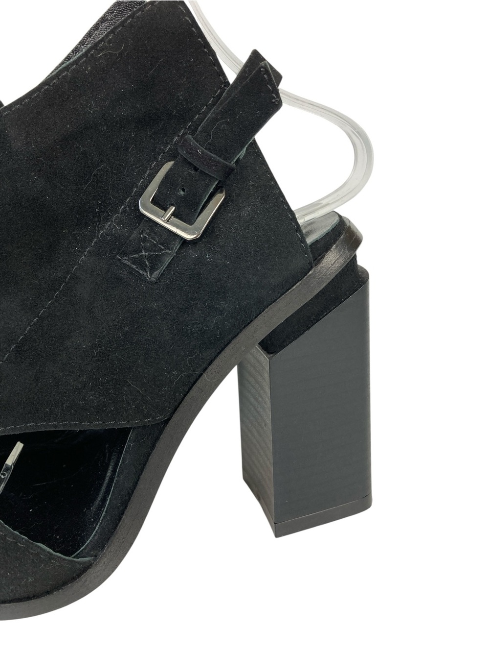 Vinci Leather Women's Handmade Black Suede Shoe, Size 5-5.5 US (EU 35)